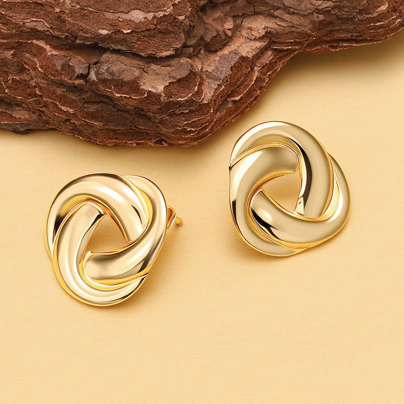 Buy European American Style Titanium Steel Irregular Earrings global swanky 3