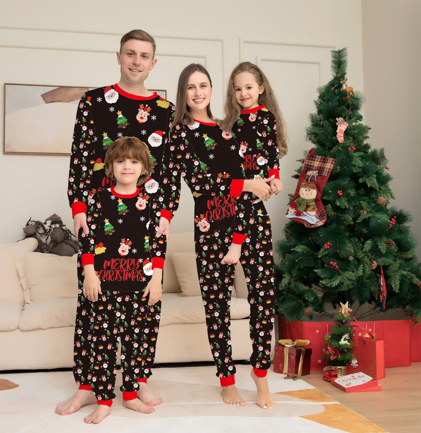 Buy Family Christmas Matching Pajamas – Xmas PJs Sleepwear Set global swanky 1
