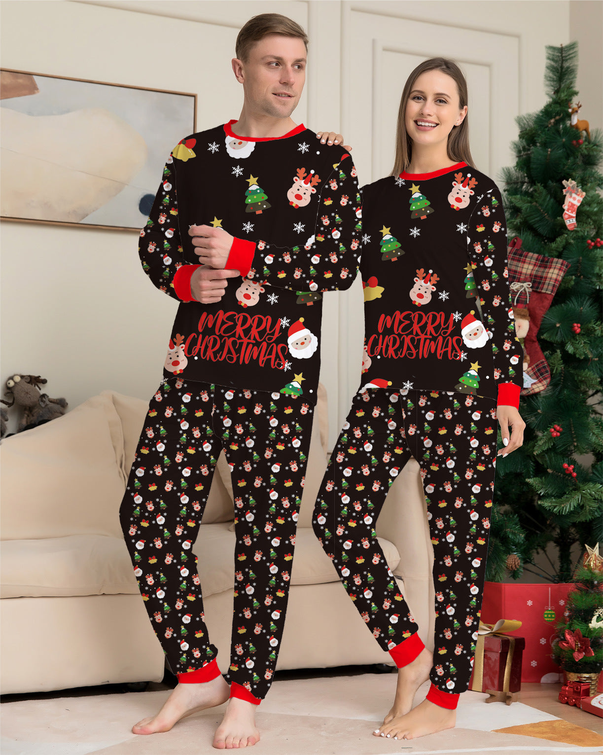 Buy Family Christmas Matching Pajamas – Xmas PJs Sleepwear Set global swanky 3