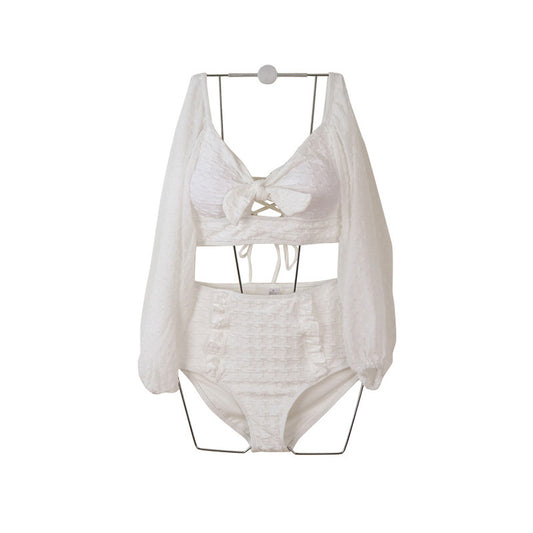 Buy Fashion Lace Long Sleeve Sunscreen Bikini for Stylish Women global swanky 3