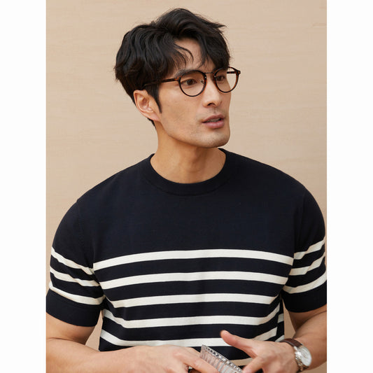 Buy Fashionable Men’s Crew Neck Casual Short Sleeve Shirt global swanky 3
