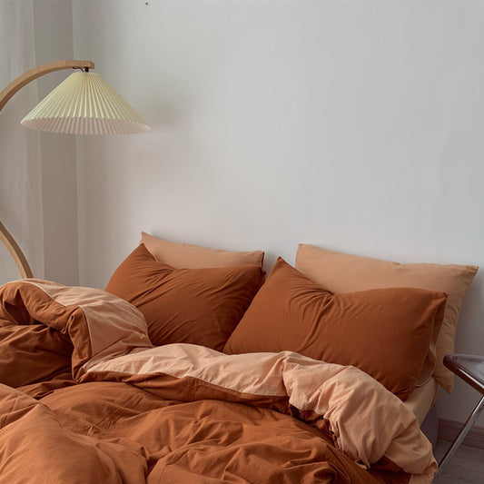 Buy Fashionable Simple Hit Pigment Color Bed Sheet for Bedroom globalswanky 01