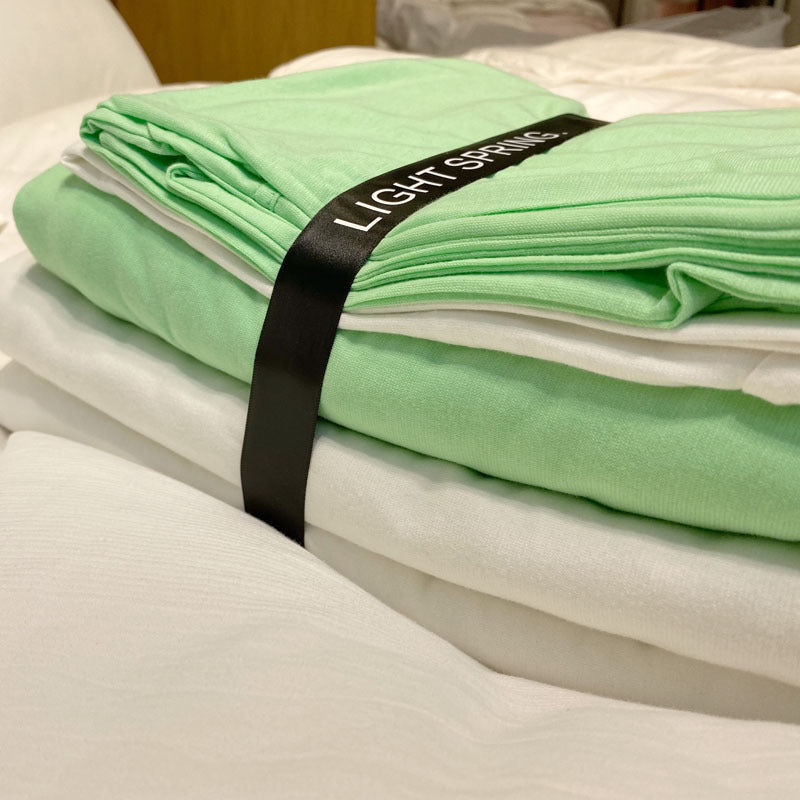 Buy Fashionable Simple Hit Pigment Color Bed Sheet for Bedroom globalswanky 02