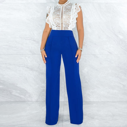 Buy Fashionable Straight-Leg Pants With a Back Zipper for Women global swanky 1