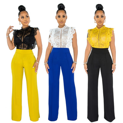 Buy Fashionable Straight-Leg Pants With a Back Zipper for Women global swanky 2