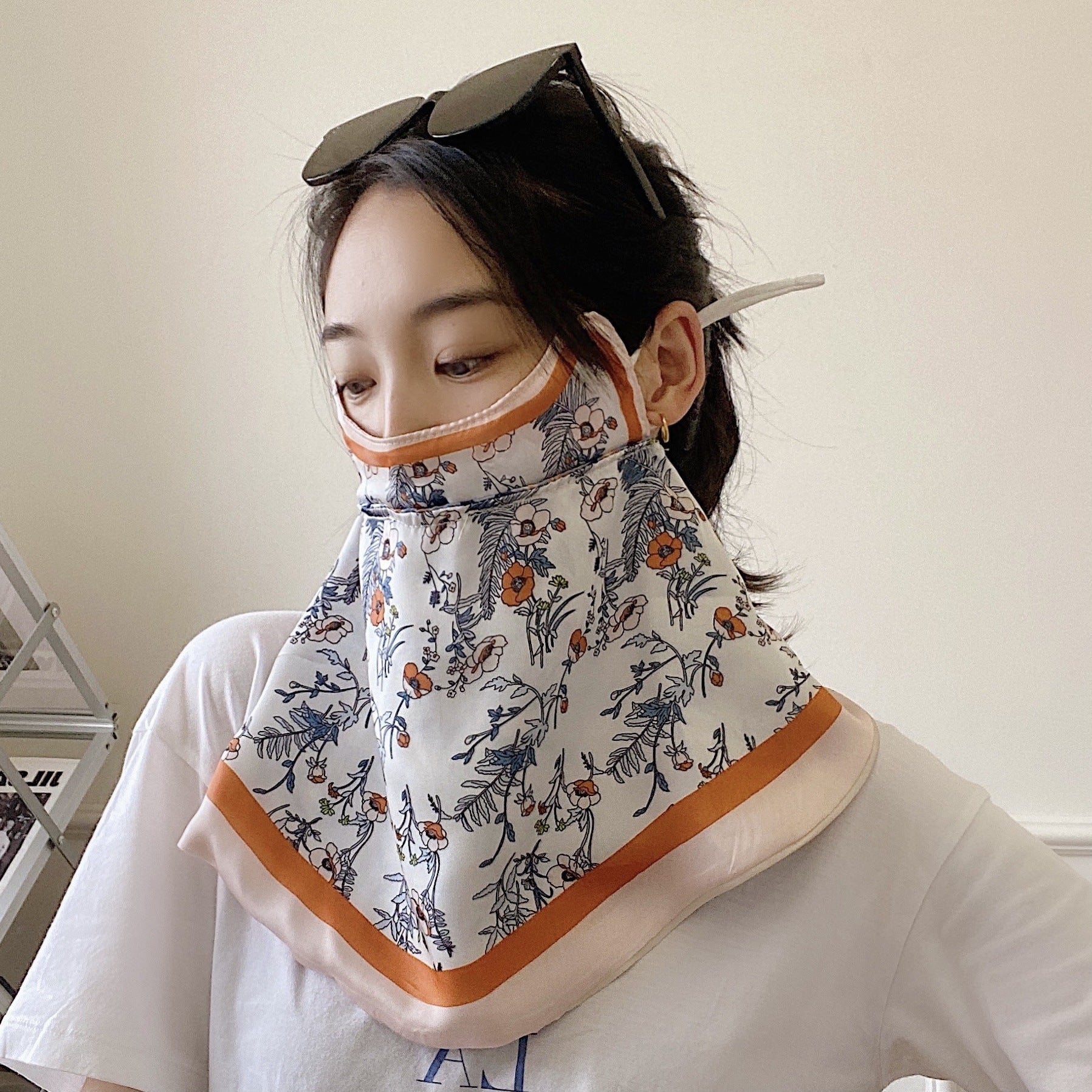 Buy Female Printed Breathable Eye Corner Protection Summer Mask globalswanky 01