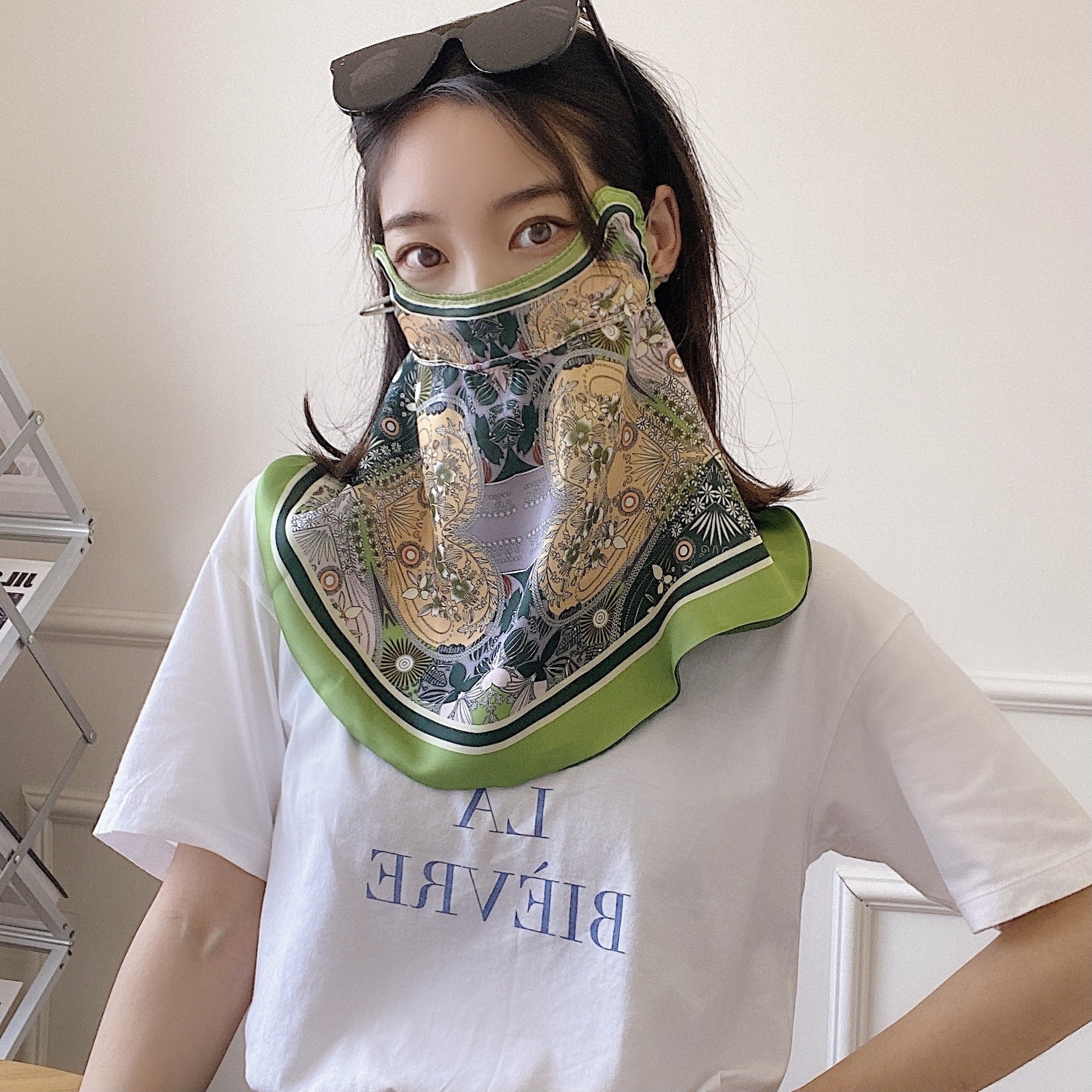 Buy Female Printed Breathable Eye Corner Protection Summer Mask globalswanky 03