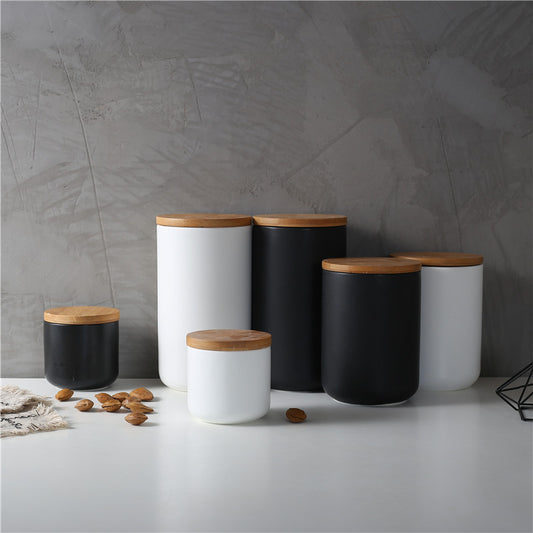 Buy First Kitchen Ceramic Wooden Lid Sealed Storage Jar Set
Global swanky 1
