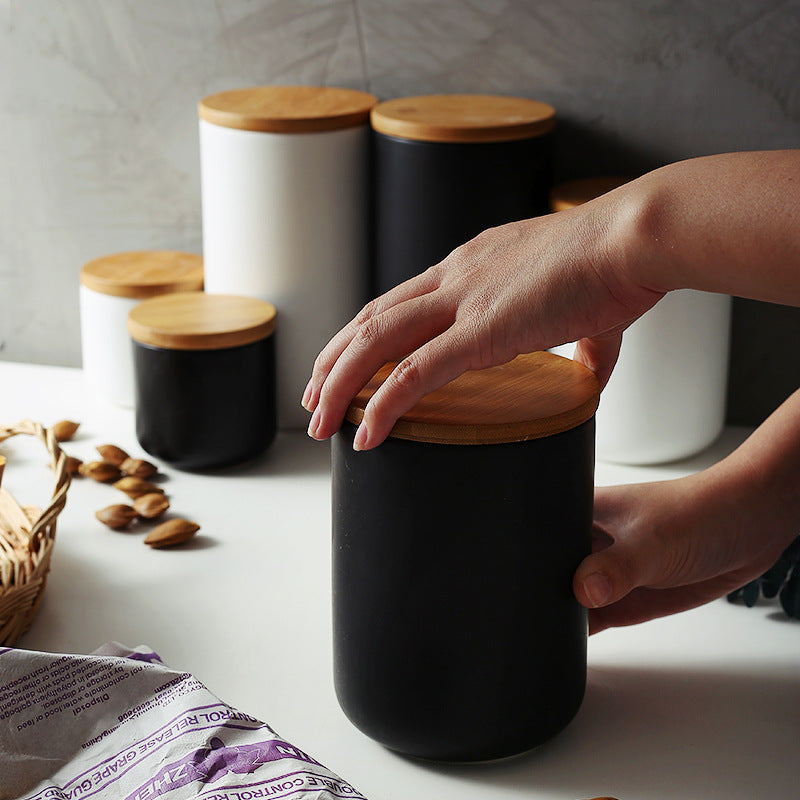 Buy First Kitchen Ceramic Wooden Lid Sealed Storage Jar Set
Global swanky 3