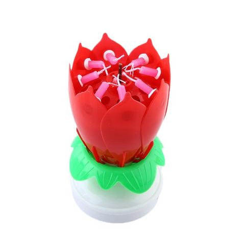 Buy First Musical Lotus Candle Colorful Birthday Cake Decor global swanky 3