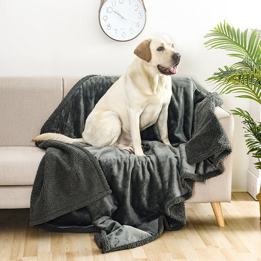 Buy Flannel Cotton Wool Sherpa Thick Pet Blanket for Dog Kennel global swanky 3