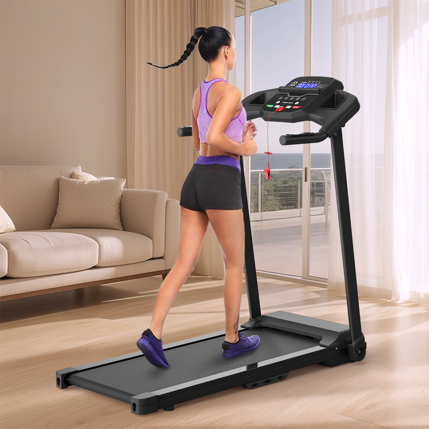 Buy Foldable 2.5HP Electric Treadmill for Home Gym Walking Use global swanky 2