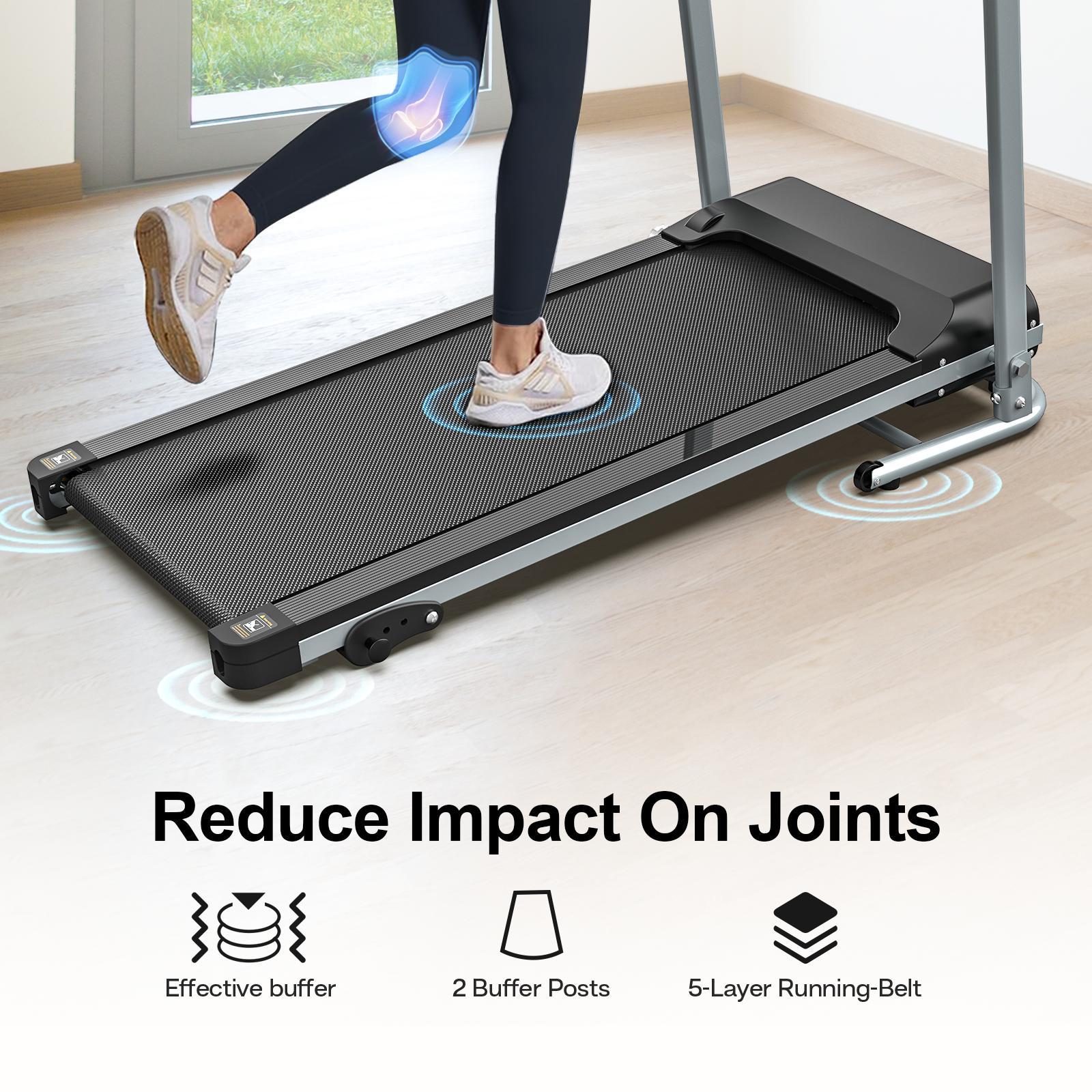 Buy Foldable Home Treadmill with Shock Absorbing Non-Slip Belt global swanky 2
