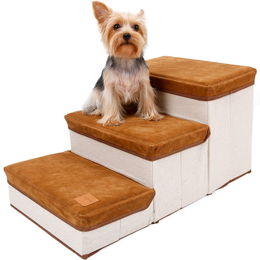 Buy Foldable Storage Pet Dog Stairs for Small and Large Pets global swanky 1