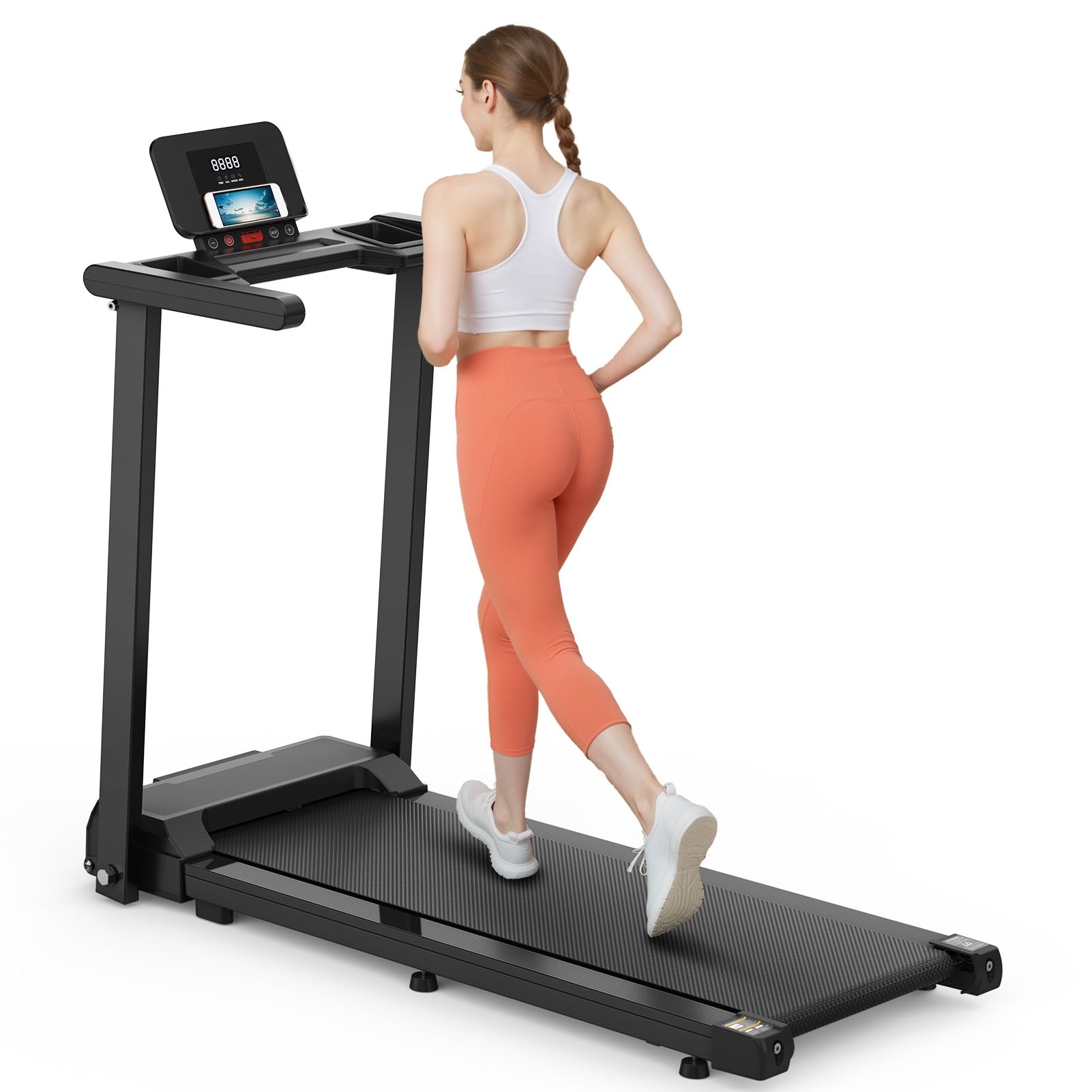 Buy Folding Treadmill with Handles 2.5HP LED Display Home global swanky 1
