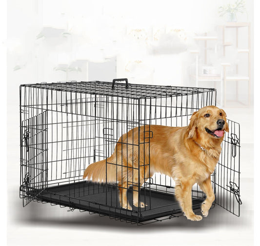 Buy Folding Wire Cat Labrador Large Pet Cage for Dogs and Cats global swanky 1