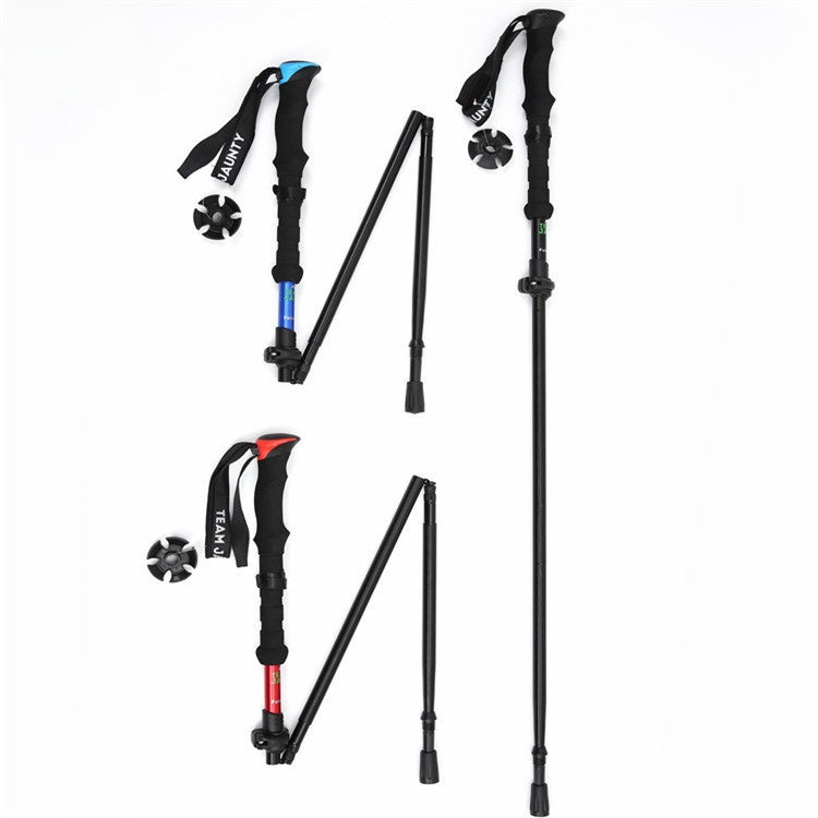 Buy Four-Section Telescopic Aluminum Hiking Pole for Trekking global swanky 1