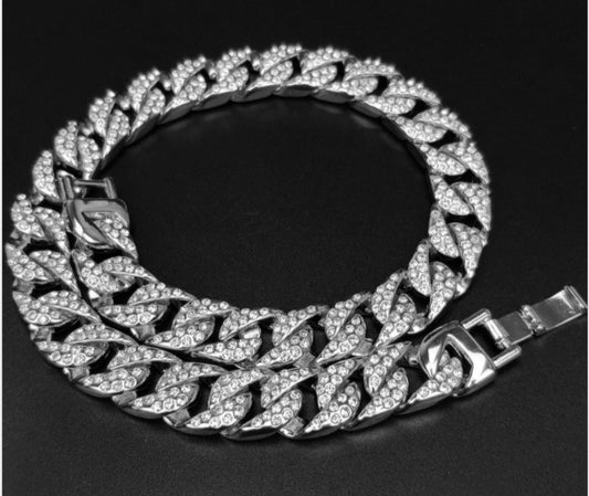 Buy Full Diamond Cuban Chain Men’s Bracelet Domineering Gift global swanky 2