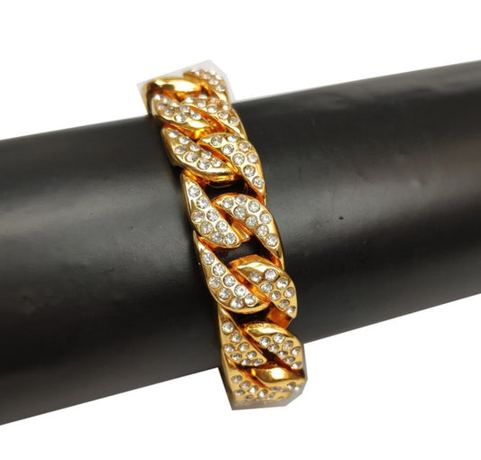 Buy Full Diamond Cuban Chain Men’s Bracelet Domineering Gift global swanky 3