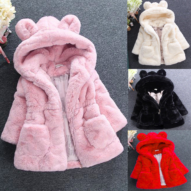 Buy Girls Fur Coat – Stylish Autumn & Winter Warm Fashion Outerwear global swanky 1