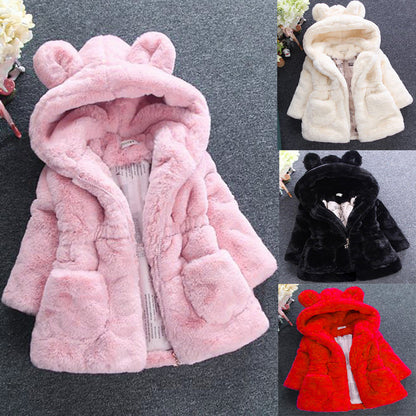Buy Girls Fur Coat – Stylish Autumn & Winter Warm Fashion Outerwear global swanky 1