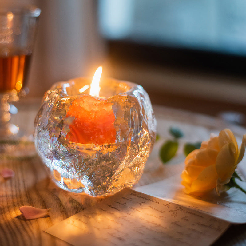 Buy Glass Ice Cave Candle Holder for Branch & Cup Candles global swanky 1