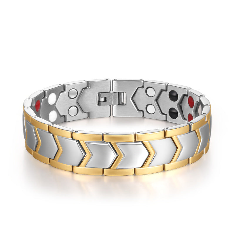 Buy Gold Double Row Magnet Bracelet Durable and Stylish Jewelry global swanky 1