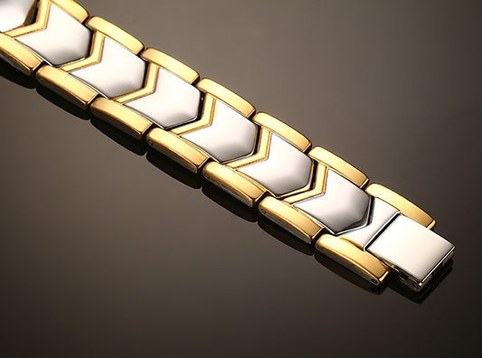 Buy Gold Double Row Magnet Bracelet Durable and Stylish Jewelry global swanky 2