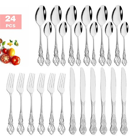 Buy Gold Plated Stainless Steel Spoon Western Dinnerware Set global swanky 2