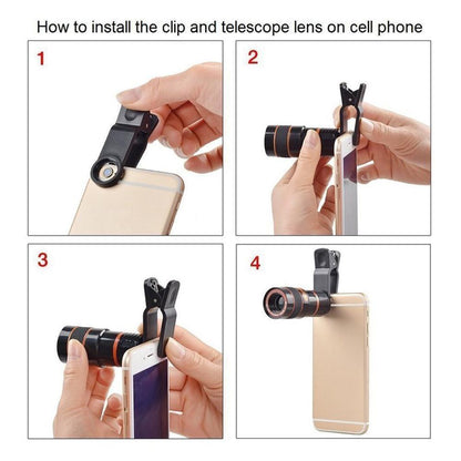Buy HD 8X Clip-On Optical Zoom Telescope Camera Lens for Mobile globalswanky 04