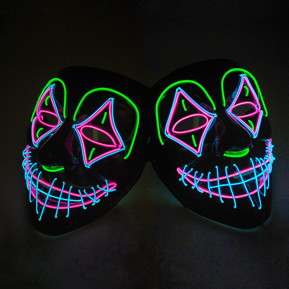 Buy Halloween LED Glowing Mask for Parties Cosplay Night Fun global swanky 1