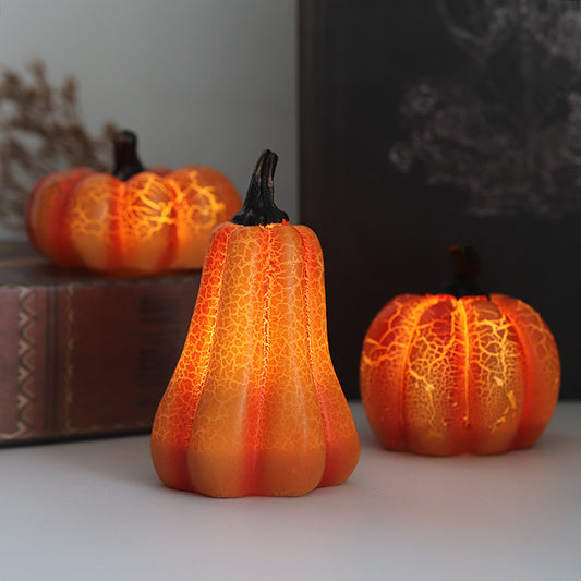 Buy Halloween Pumpkin Lantern LED Candle Lamp Resin Decor Light global swanky 3