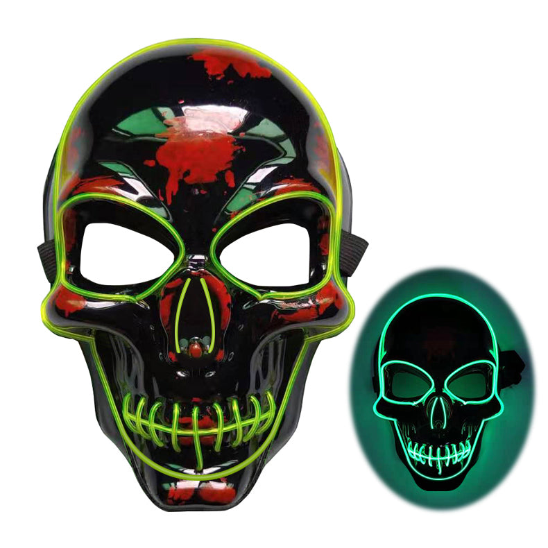 Buy Halloween Skeleton Mask LED Glow Scary Costume Party Wear global swanky 3