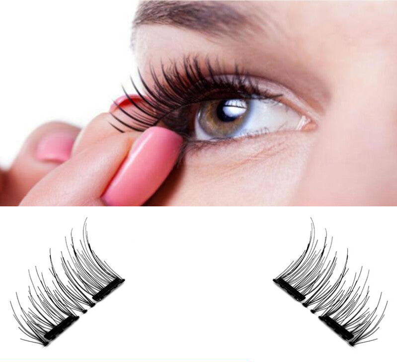Buy Handmade 6D Magnetic False Eyelashes - Double Magnet Lashes global swanky 2
