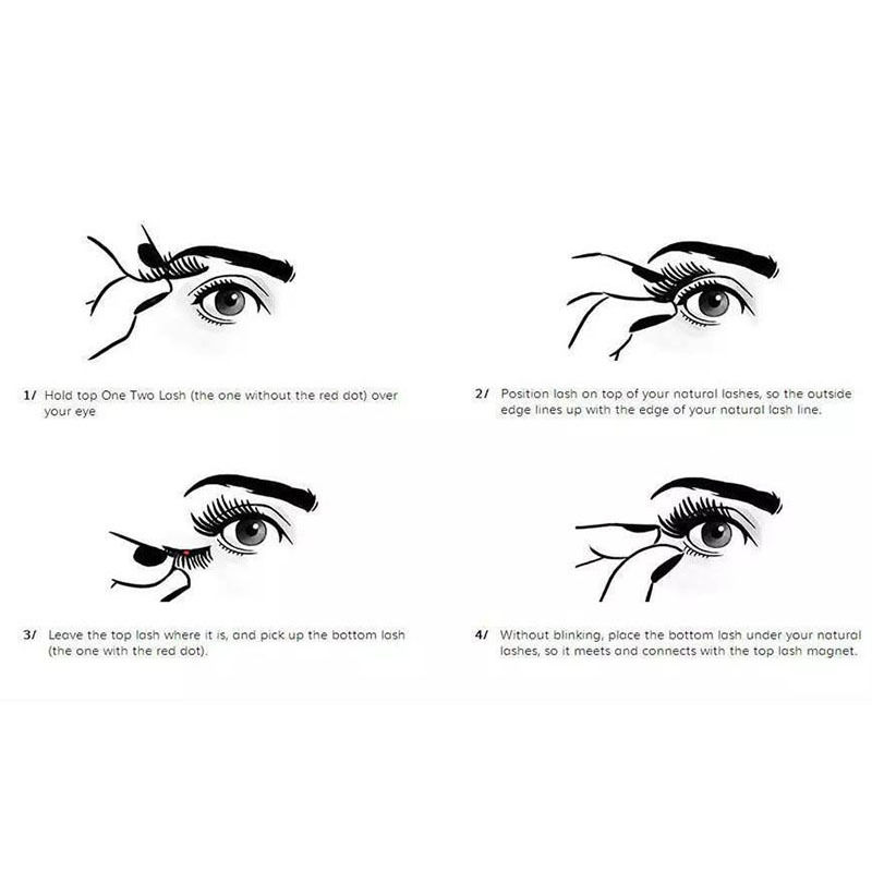 Buy Handmade 6D Magnetic False Eyelashes - Double Magnet Lashes global swanky 3