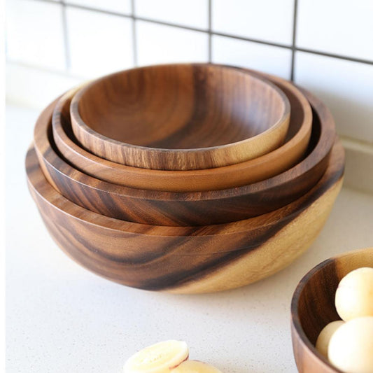 Buy Handmade Wooden Bowl Set | Japanese Style Heat-Resistant Kitchen global swanky 3