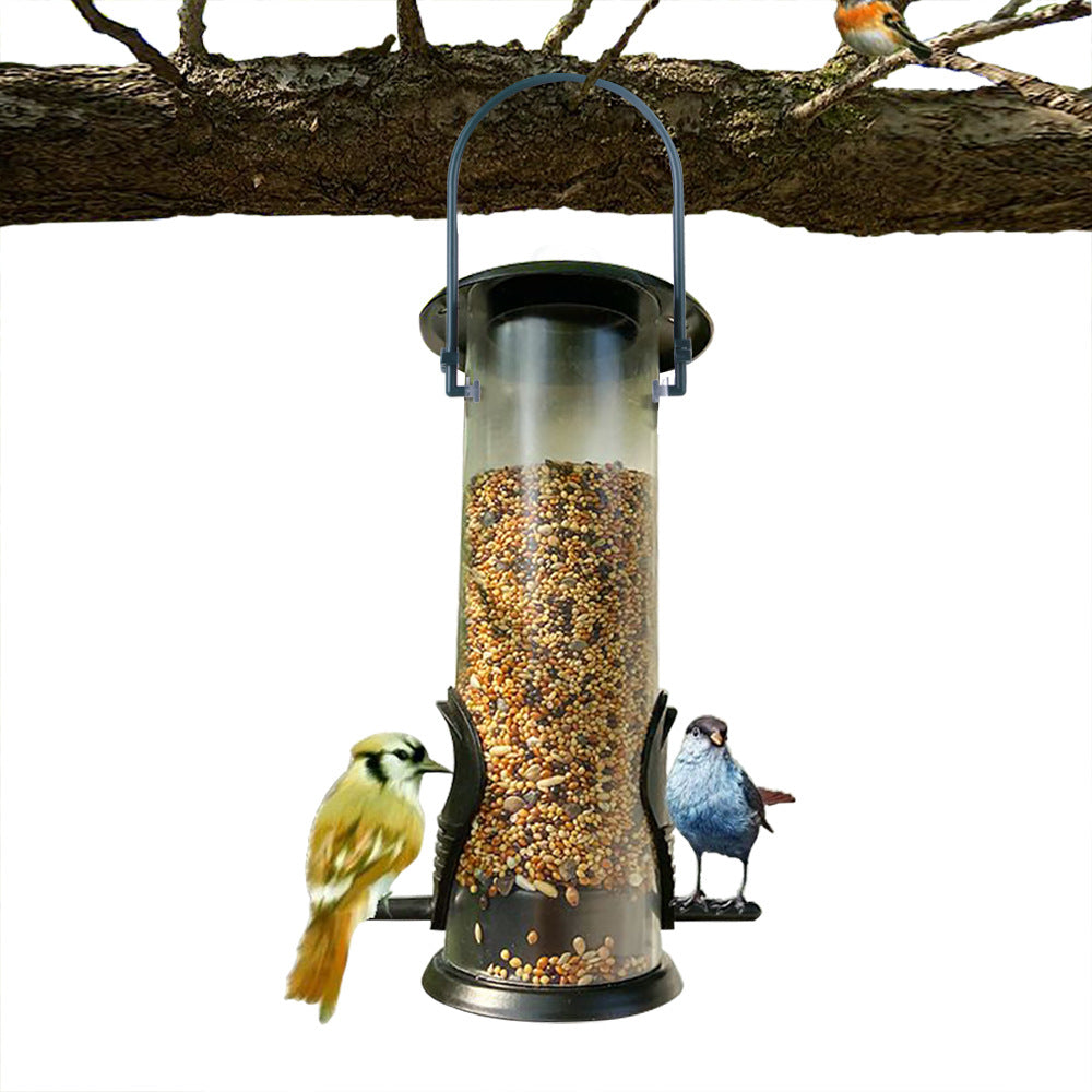 Buy Hanging Pet Bird Feeder Plastic Food Dispenser Garden Decor globalswanky 01