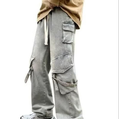 Buy Heavy-Duty Multi-Pocket Washed Casual Pants Online global swanky 2