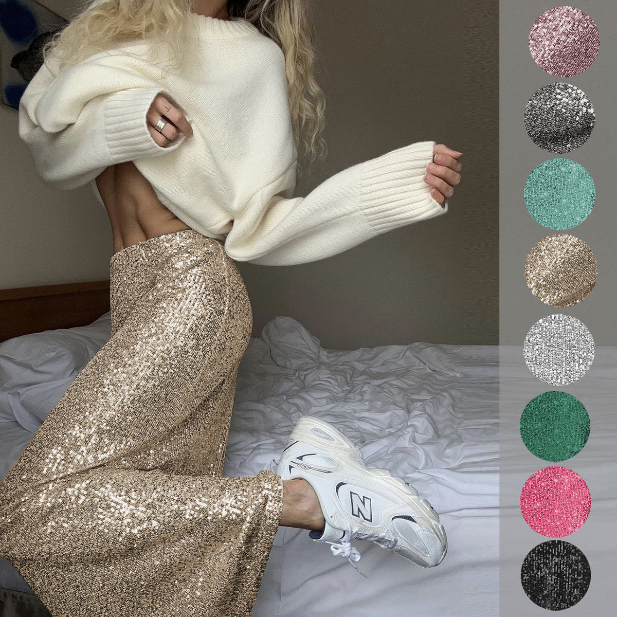 Buy High-Density Sequin Midi Skirt for Women – Social Media Hit global swanky 1