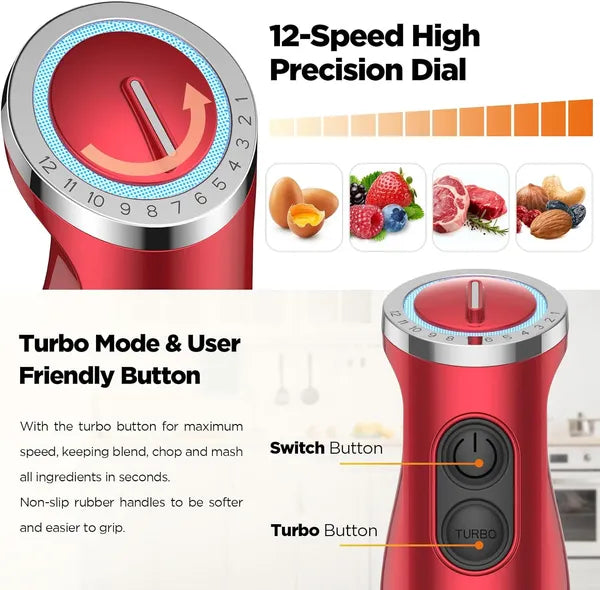 Buy KOIOS 5-in-1 Hand Immersion Blender 1000W Kitchen Mixer Tool global swanky 2