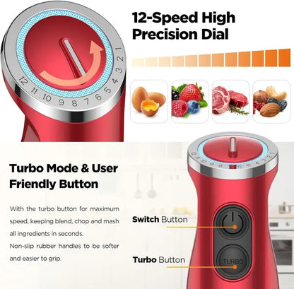 Buy KOIOS 5-in-1 Hand Immersion Blender 1000W Kitchen Mixer Tool global swanky 2