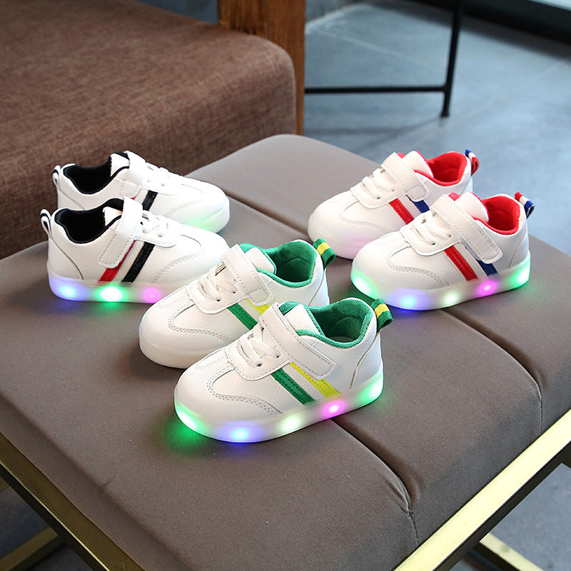 Buy Kimmy White LED Sneakers – Stylish Light-Up Shoes for Kids global swanky 1