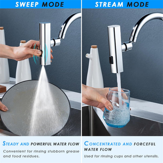 Buy Kitchen Faucet Waterfall Outlet Rotating Bubbler Nozzle global swanky 2