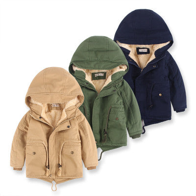 Buy LM 6035 European American Boy’s Coat Cashmere Windcoat Winter global swanky 1
