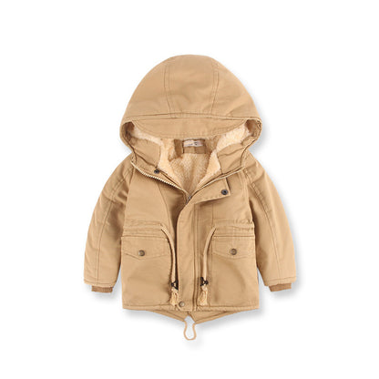 Buy LM 6035 European American Boy’s Coat Cashmere Windcoat Winter global swanky 3
