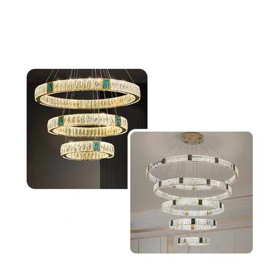Buy Light Luxury Crystal Chandelier Living Dining Room Light global swanky 3