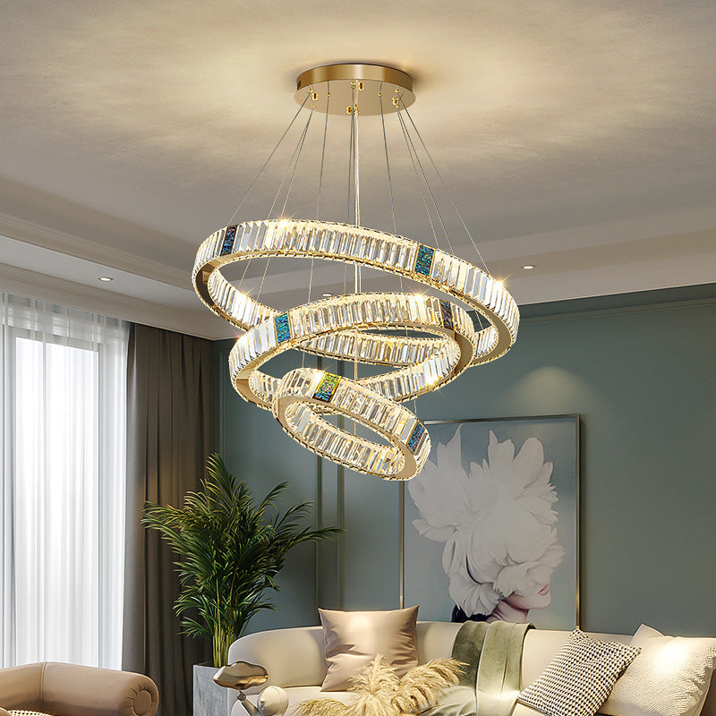 Buy Light Luxury Crystal Living Room Chandelier Stainless Steel global swanky 2
