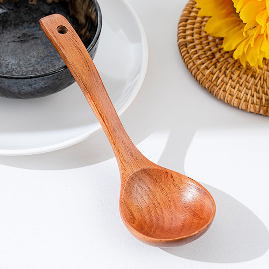 Buy Long Handle Solid Wood Soup Spoon and Rice Spoon Tool global swanky 3