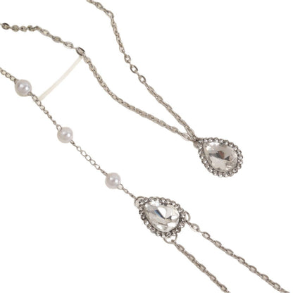 Buy Long Pearl Tassel Backless Evening Body Chain Jewelry global swanky 3