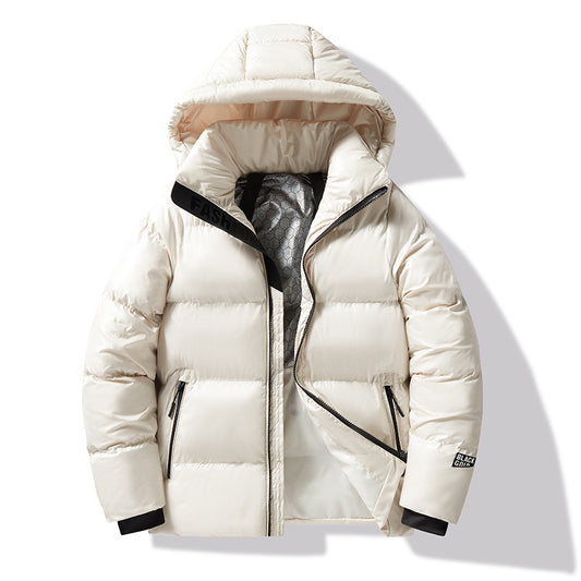 Buy Loose-Fit Black Gold Cotton-Padded Hooded Down Jacket Online
global swanky 1